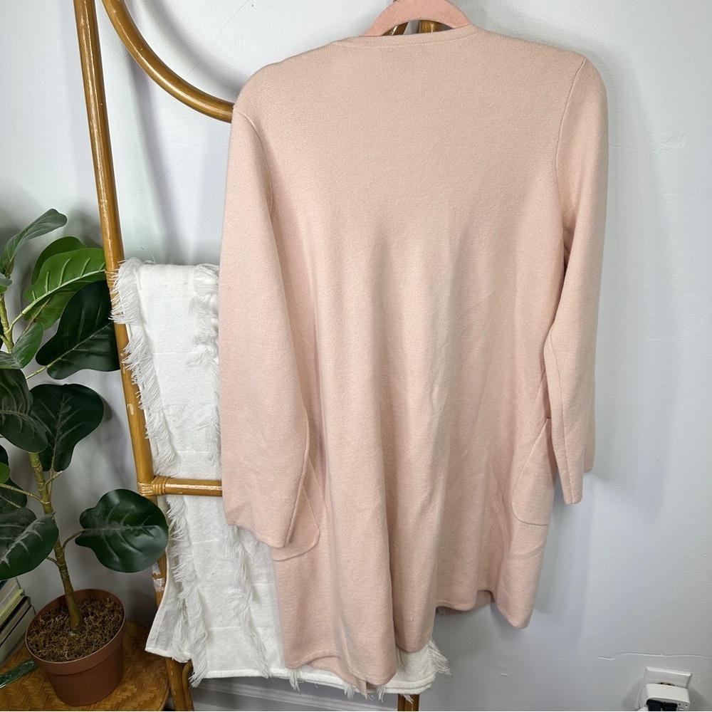 J. Crew Pink 265 Juliette Collarless Sweater Blazer Baby Pink sz M - Picture 5 of 9